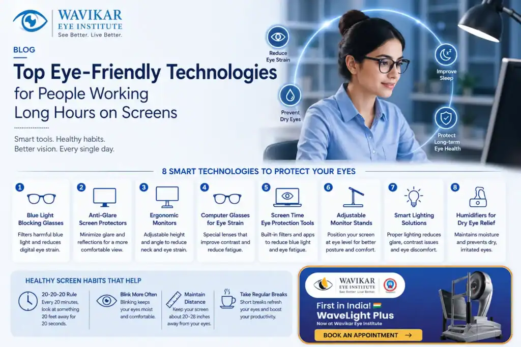 Top Eye-Friendly Technologies for People Working Long Hours on Screens
