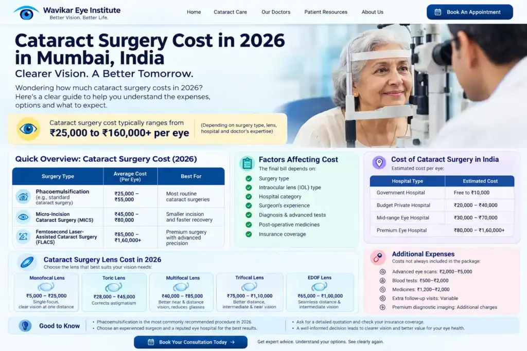 Cataract Surgery Cost in 2026: Complete Pricing Guide